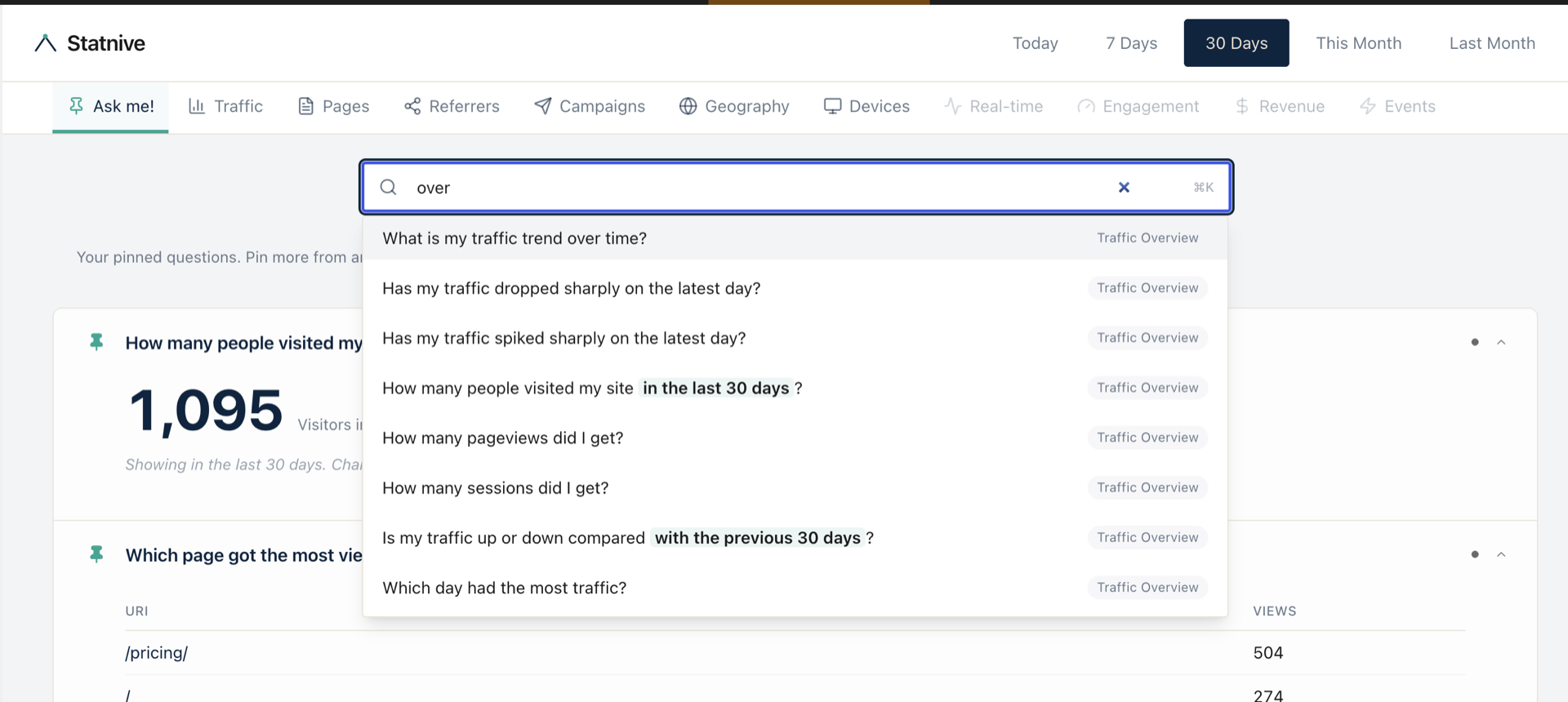 认识 Ask me!：关于您 WordPress 流量的 116 个问题，几秒内得到答案